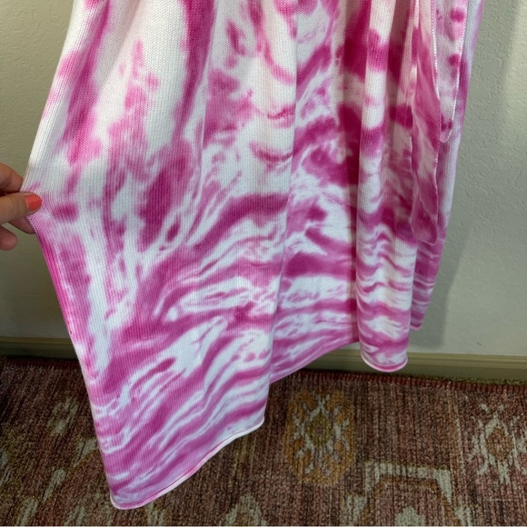 SER.O.YA Gloria Cardigan Dress in White Pink Swirl Size Large NWT - Picture 11 of 13